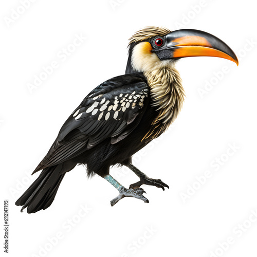 hornbill isolated on transparent background ,hornbill bird png ,generative ai
