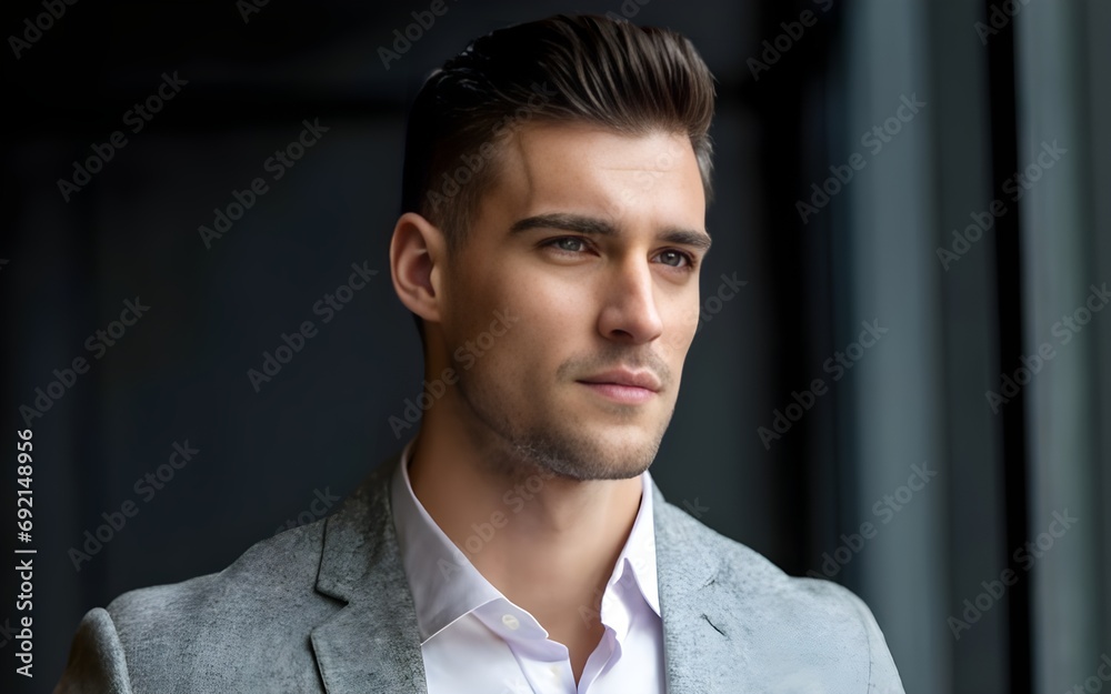 Portrait of Handsome Businessman, looking at camera Portrait of Handsome Businessman, looking at camera