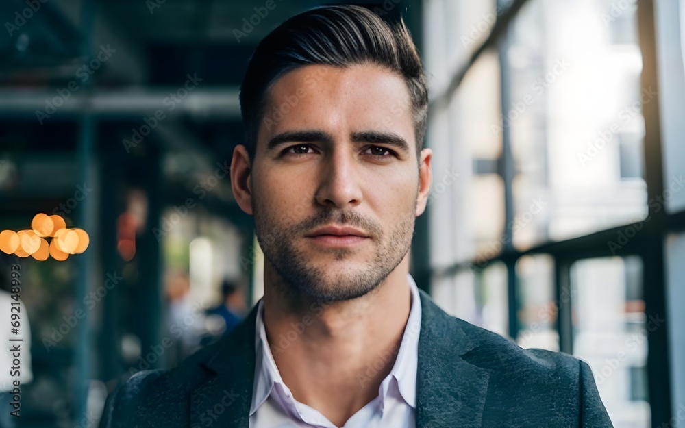 Obraz premium Portrait of Handsome Businessman, looking at camera