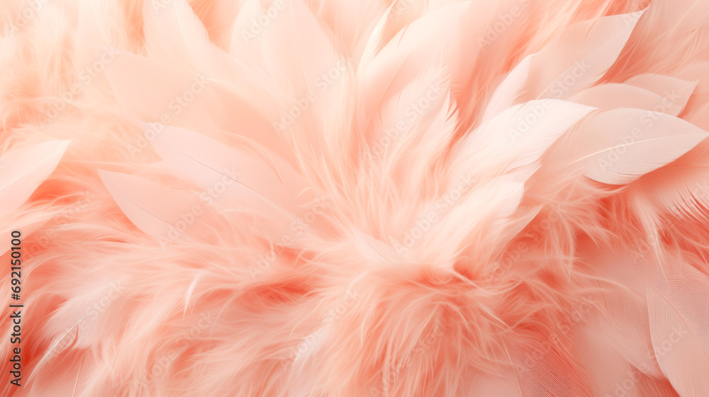Background of soft peach colored fluff