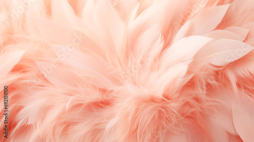 Background of soft peach colored fluff