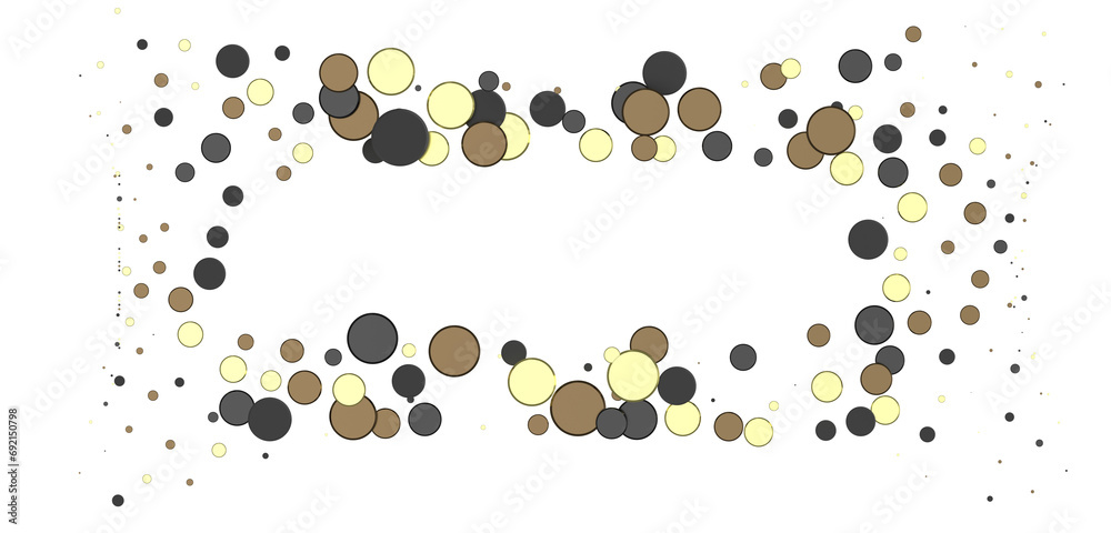 Gilded Festivity: Brilliant 3D Illustration Showcasing a Shower of gold Confetti