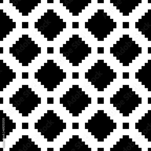 Squares, figures seamless pattern. Folk wallpaper. Checks, shapes ornate. Geometric background. Tribal motif. Ethnic ornament. Textile print, web design, geometry abstract. Geometrical image. Vector.