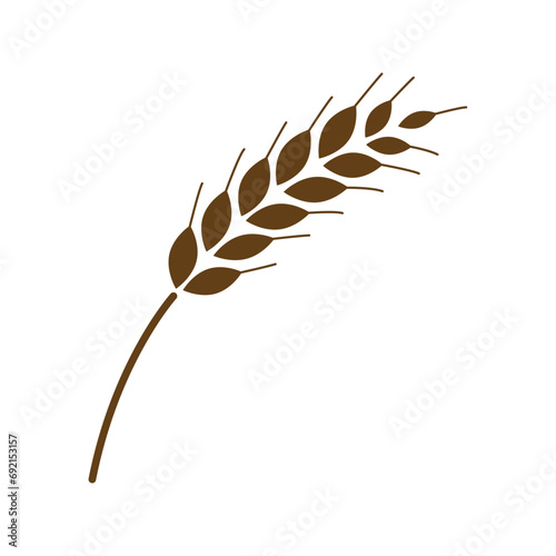 Isolated colored wheat icon Flat design Vector