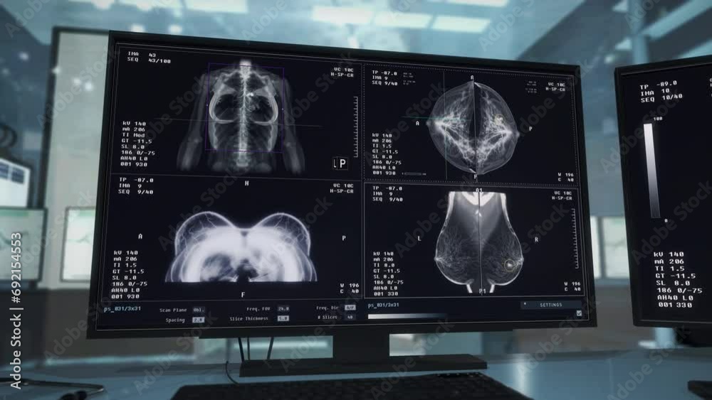 Hospital X Ray Examination Of The Female Chest Hospital X Ray