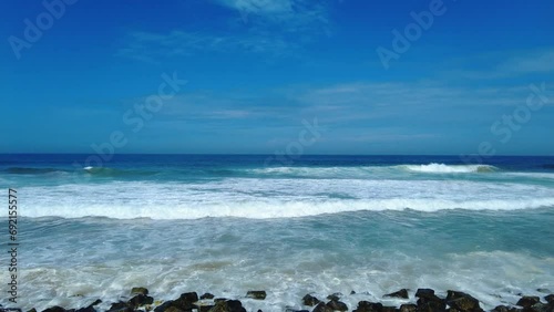 Arabian sea, Kerala coastline, Thiruvananthapuram, seascape view 