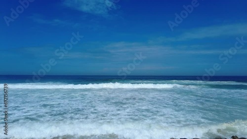 Arabian sea, Kerala coastline, Thiruvananthapuram, seascape view 