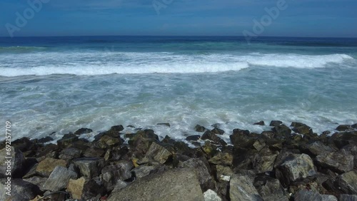 Arabian sea, Kerala coastline, Thiruvananthapuram, seascape view 
