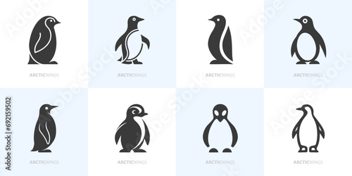 Moderne minimalistische Pinguin-Firmenlogos | Vektor Grafik Bündel für Unternehme
