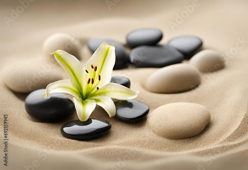 Spa stone and flower with other ingredients