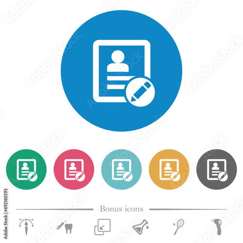 rename contact flat round icons