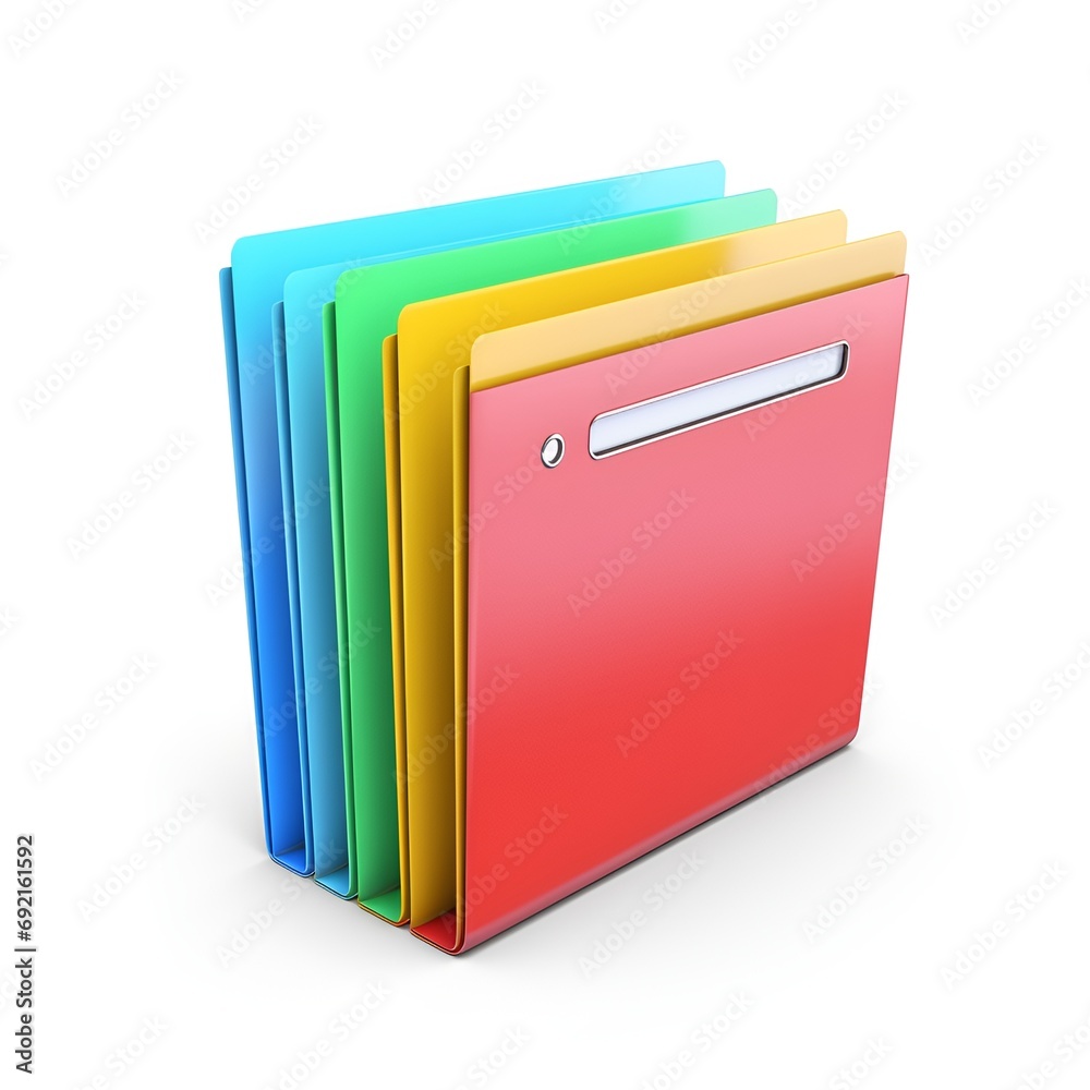 3D Folder Icon on White Background 3D Folder Icon on White Background