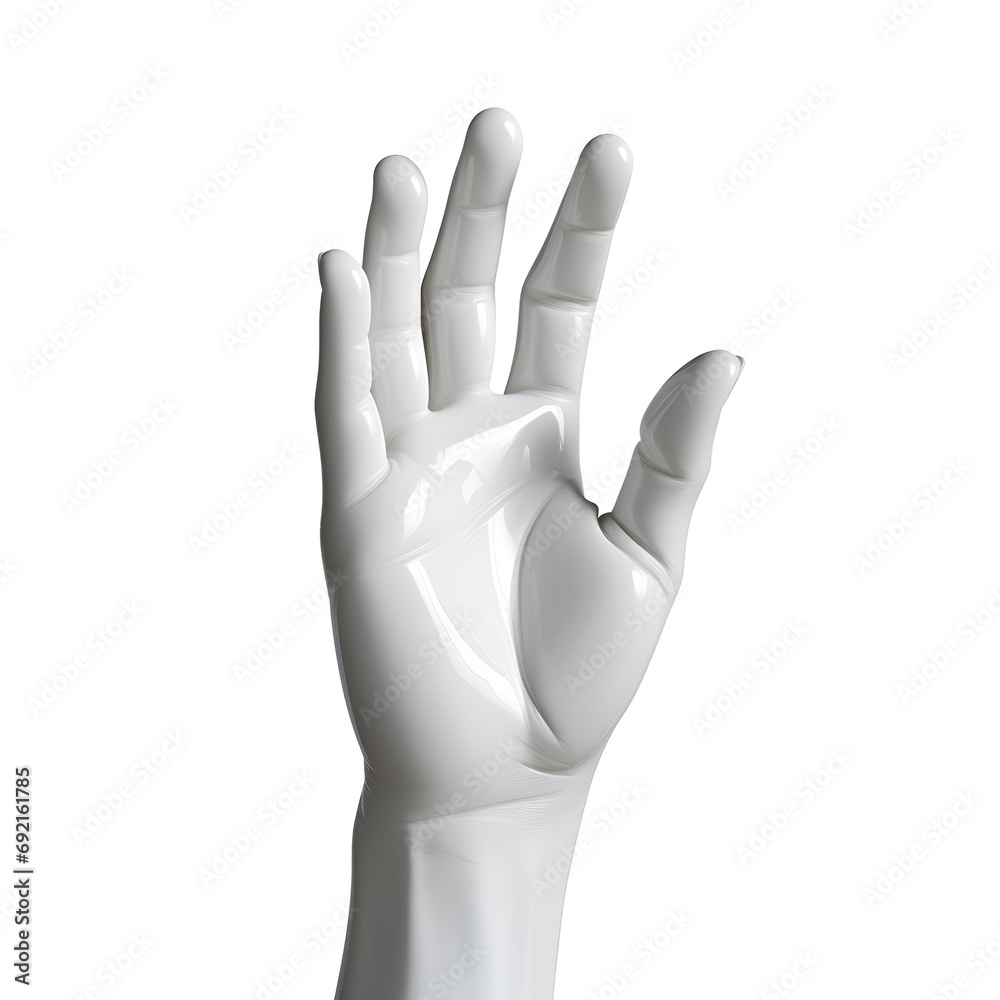 Obraz premium 3D Hand Icon on White Background