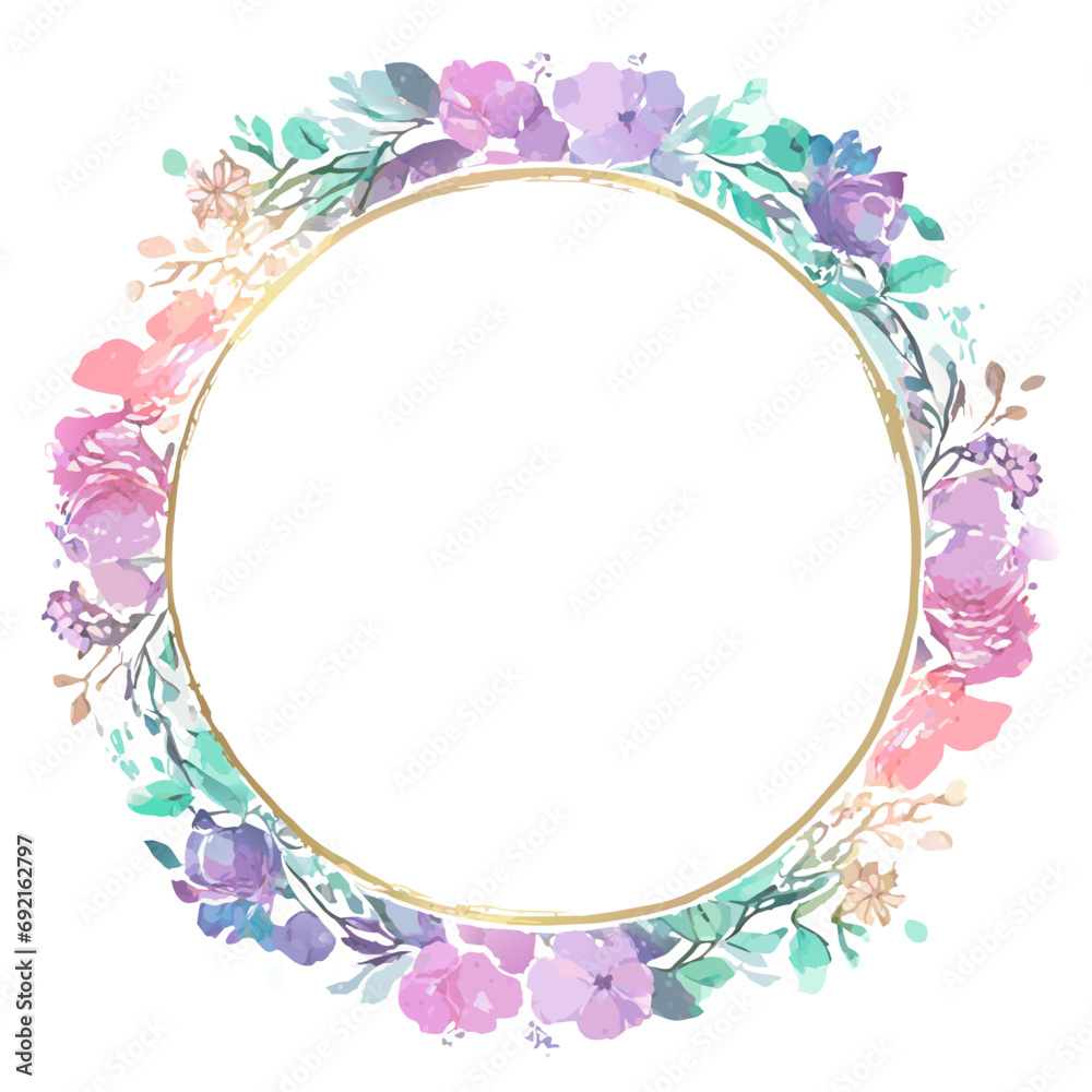 frame, flower, floral colorful