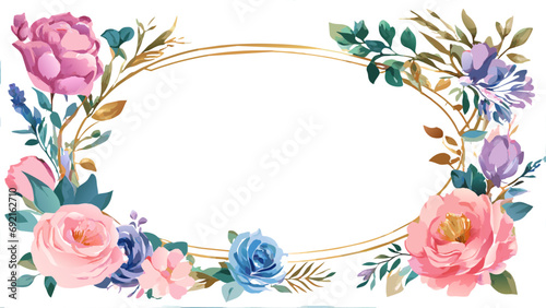 frame  flower  floral colorful