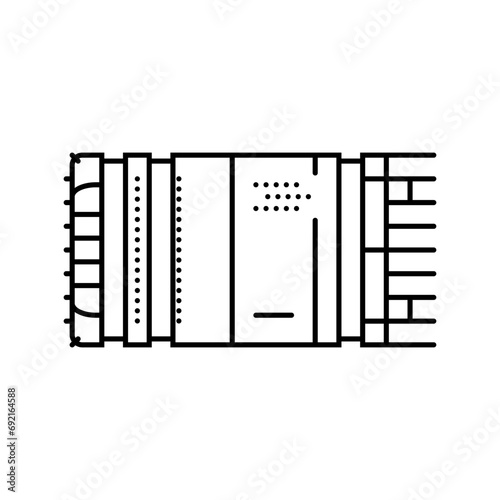tunnel boring construction vehicle line icon vector. tunnel boring construction vehicle sign. isolated contour symbol black illustration