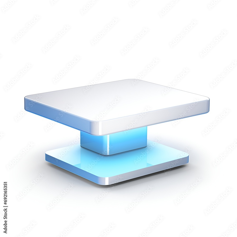 3D Icon of a Modern Table on White Background 3D Icon of a Modern Table on White Background
