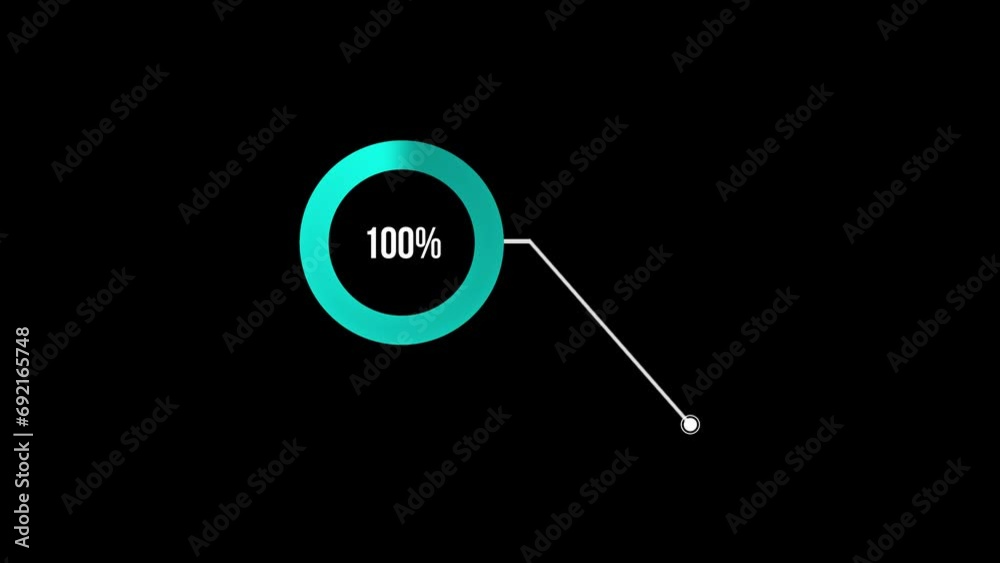 Vidéo Stock 100 percent Call out Pie Chart Animation. Hundred percent