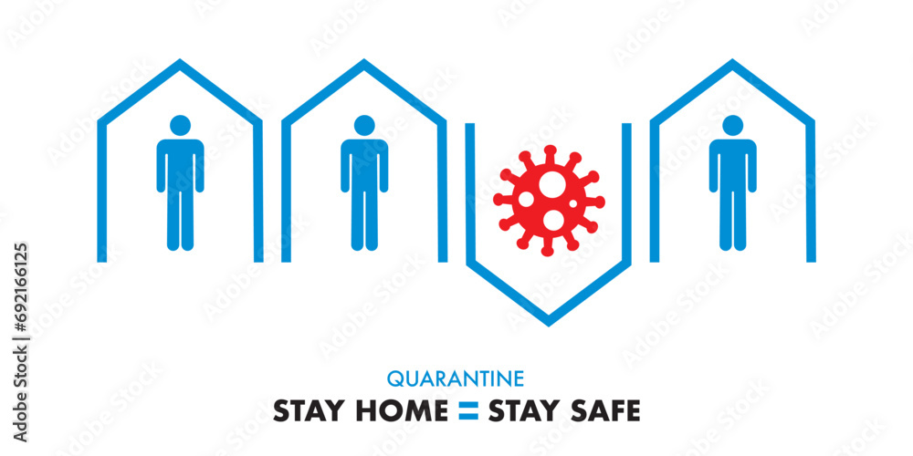 coronavirus gear Stay home, stay safe - High definition vector