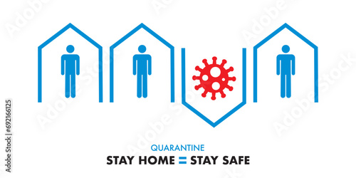 coronavirus gear Stay home, stay safe - High definition vector
