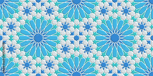 Seamless geometric pattern in authentic arabian style.