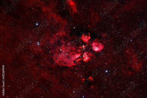 Wallpaper Mural Red cosmic nebula. Elements of this image furnished by NASA Torontodigital.ca