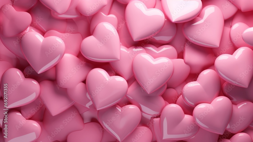Pink hearts background.
