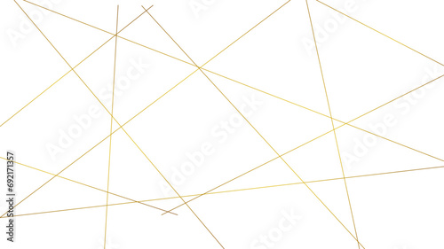 Random geometric line. Random golden line low poly pattern. abstract seamless line vector. 