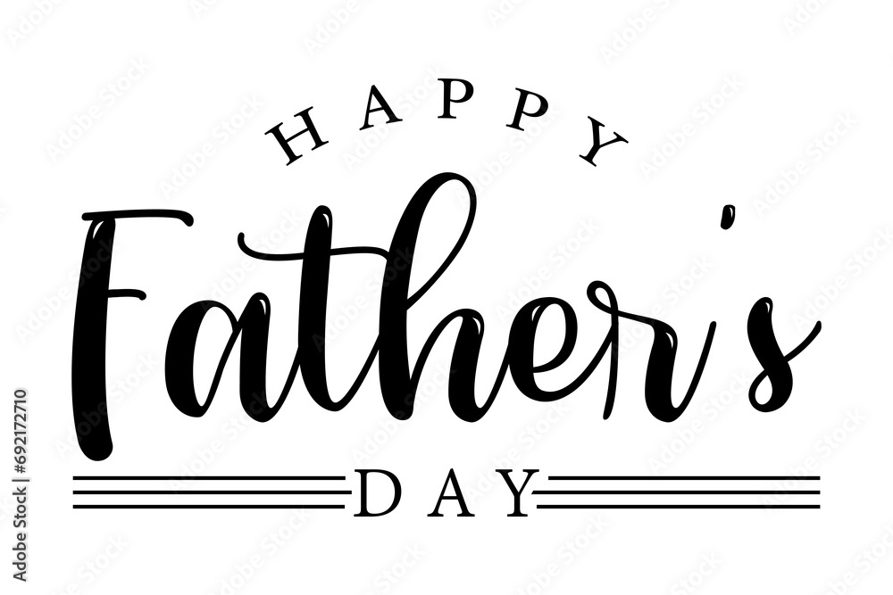 Happy fathers day lettering vector illustration. Happy fathers day lettering vector illustration.