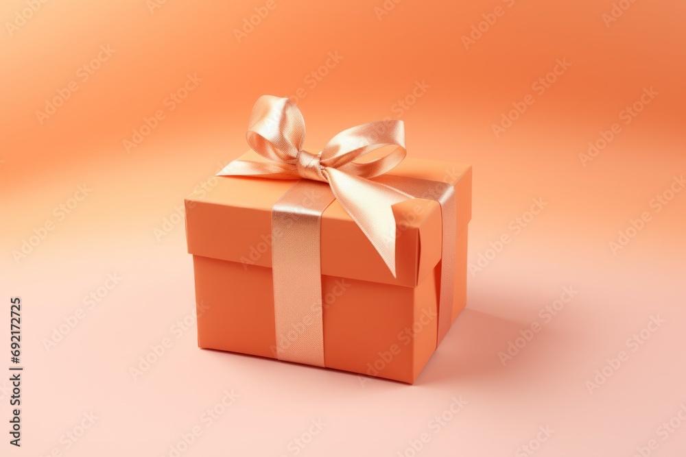 Peach fuzz gift box with ribbon Peach fuzz gift box with ribbon