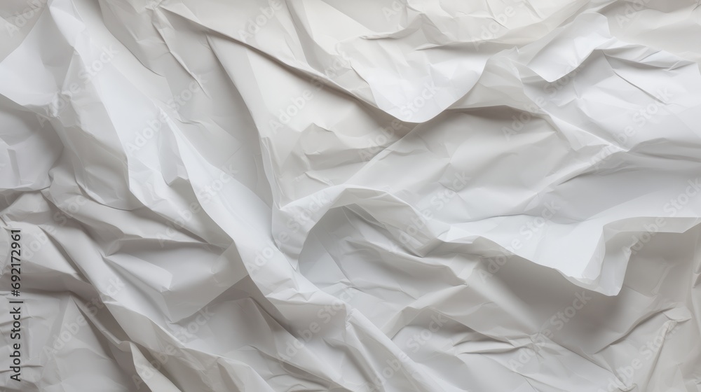 Crumpled white paper background. Crumpled white paper background.