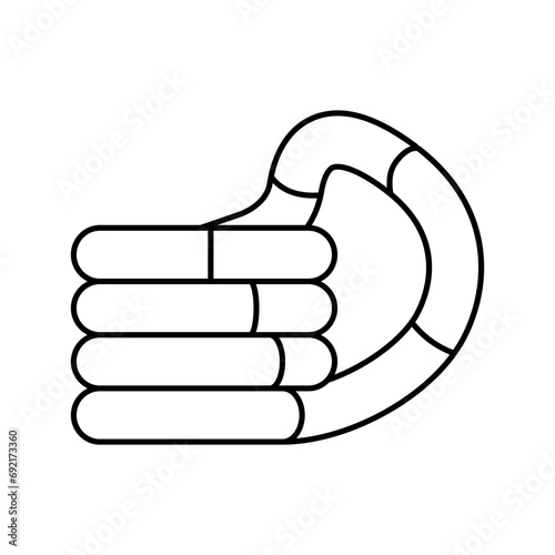 tangle toy fidget line icon vector. tangle toy fidget sign. isolated contour symbol black illustration