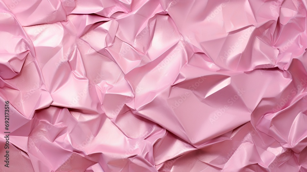 Pink crumpled glossy glitter paper. Pink crumpled glossy glitter paper.
