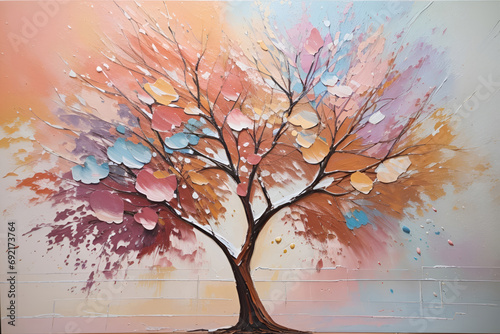 A Painting of a Tree on a Wall