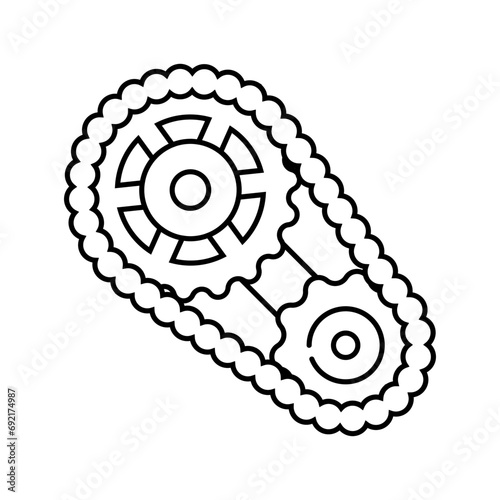 colorful gears fidget toy line icon vector. colorful gears fidget toy sign. isolated contour symbol black illustration