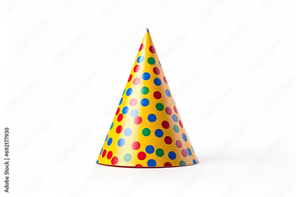 Colorful birthday cap isolated on white background Colorful birthday cap isolated on white background