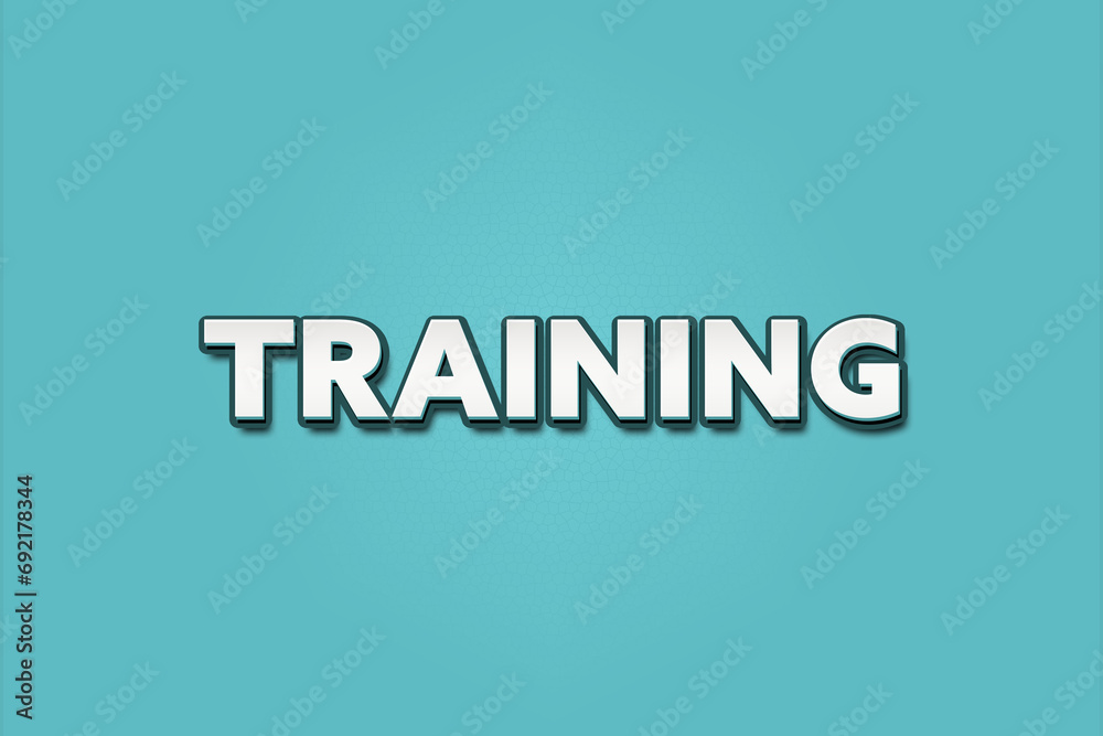 Training. A Illustration with white text isolated on light green background. Training. A Illustration with white text isolated on light green background.