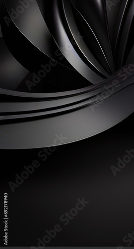 Abstract 3d wavy background with perspective effect. Ai generated art.