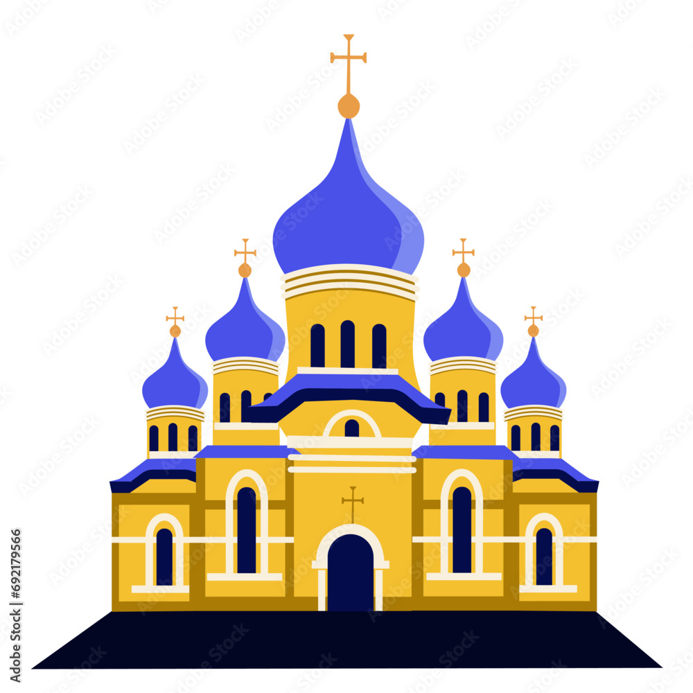 Orthodox Church with blue baths