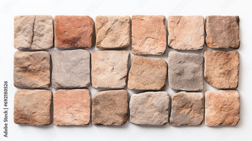 Obraz premium Stonework on white background.