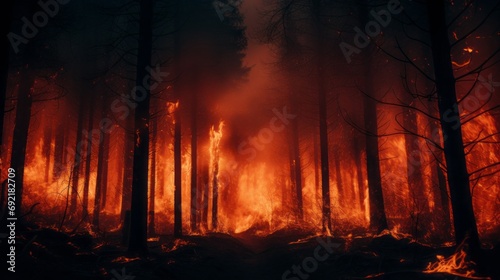 forest fire. photo