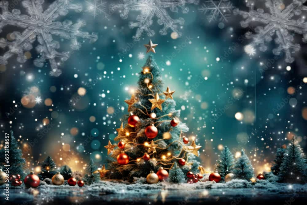 Mon beau sapin de Noël enneigé 