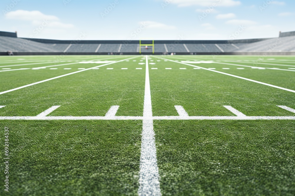 American football field and lines