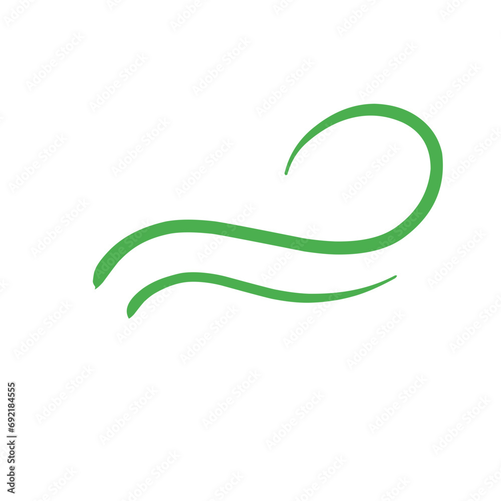 Green Swirls Swoosh Vector