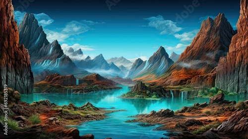 Fantasy landscape UHD wallpaper
