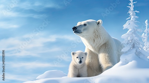 Female polar bear UHD wallpaper
