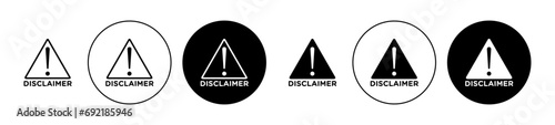 Alert exclamation vector icon set. Alert exclamation vector sign suitable for apps and websites UI designs. photo