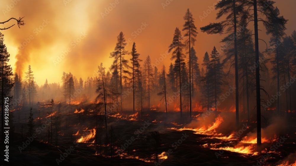 Forest fire UHD wallpaper Forest fire UHD wallpaper