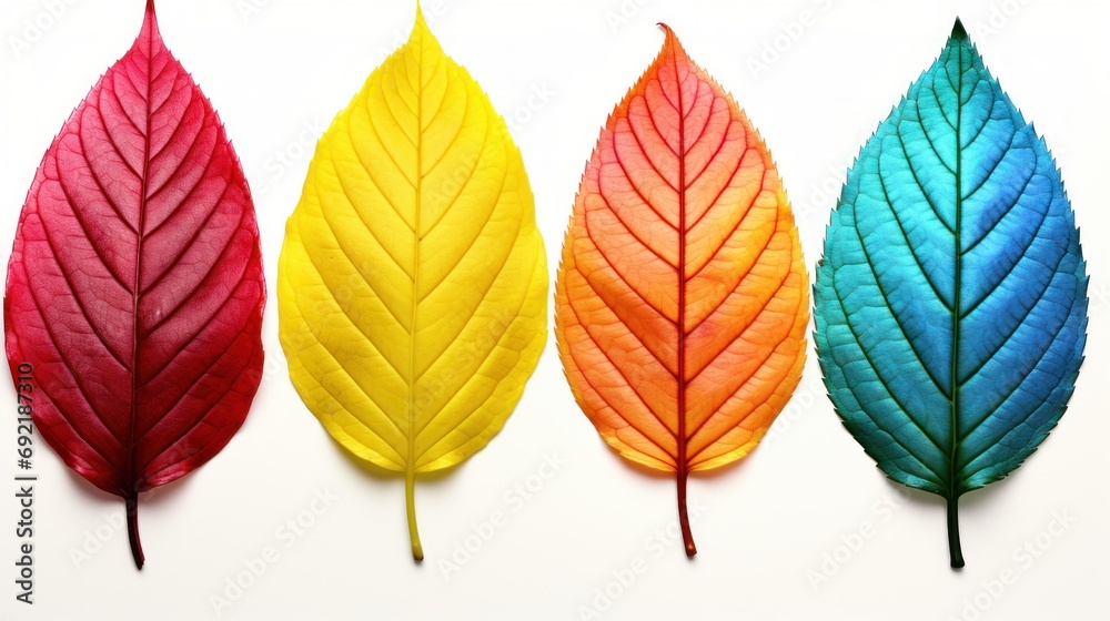Obraz premium Four colour leaves UHD wallpaper