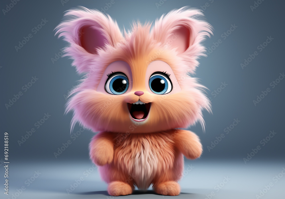 Cute furry bunny. Easter time. AI generated Cute furry bunny. Easter time. AI generated